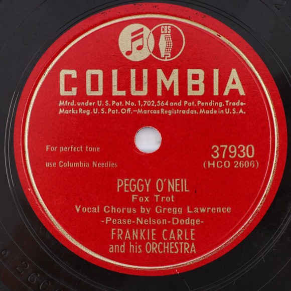 Frankie Carle  I'll Hate Myself In The Morning/Peggy O'Neil 78 rpm Record 37930 - Picture 3 of 16